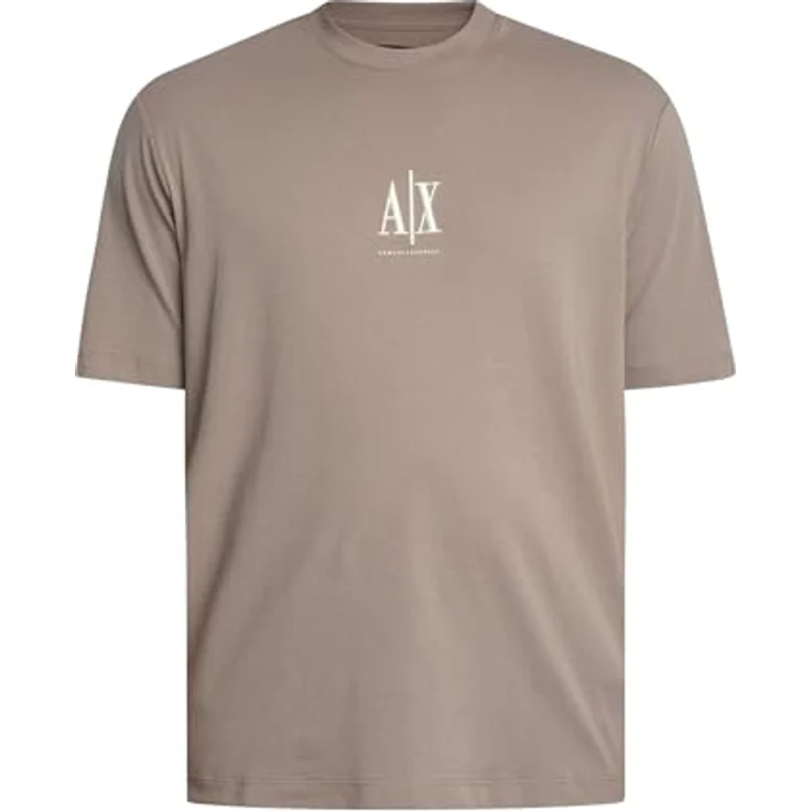 Armani Exchange Herren T-Shirt mit Rundhalsausschnitt, Beige, Slim-Fit, hochwertiger Stoff – Bild 5