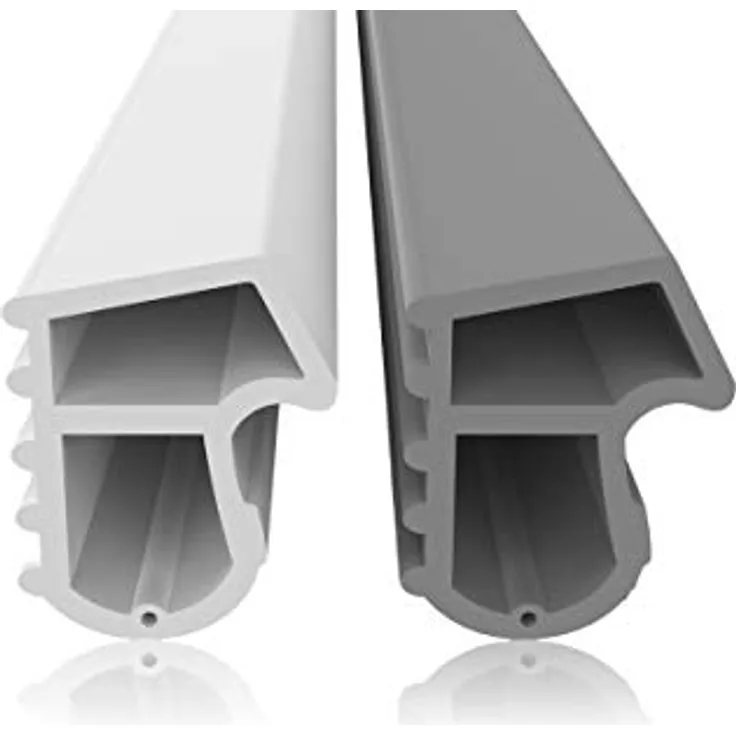 Dikara Stahlzargendichtung Weiß 5m - Thermoplastische Dichtung gegen Zugluft, Lärm und Staub, Dichtungshöhe 16mm, Dichtungsbreite 13mm, witterungsfest und UV-beständig