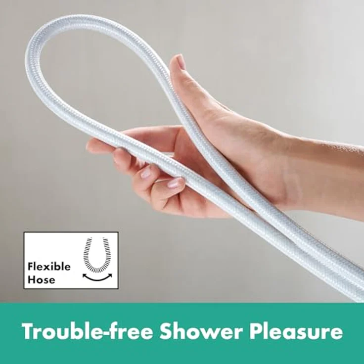 Hansgrohe Rainfinity Brauseset 130, 3-Strahl Handbrause mit S Puro Duschstange 650 mm, Graphit, inklusive Duschschlauch und Montagematerial – Bild 9