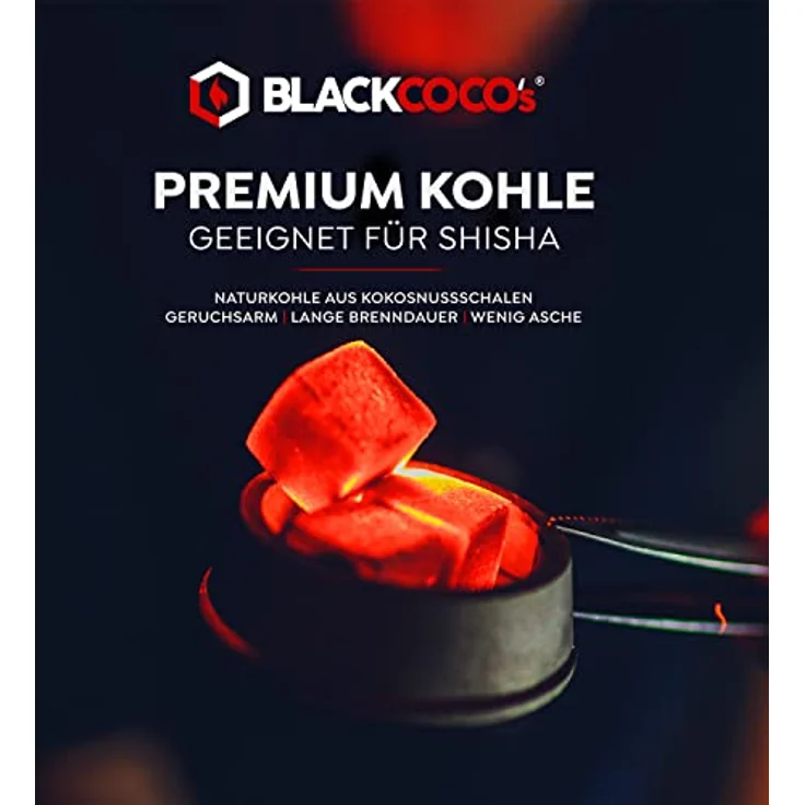 BLACKCOCO’s - 20 KG Premium Shisha Kohle Naturkohle Kokosnuss und BBQ - Hochwertige Kokos Coal Briketts für Wasserpfeife & Grill - Shisha Würfel Kohlen & Grillkohle mit Langer Brenndauer – Bild 5
