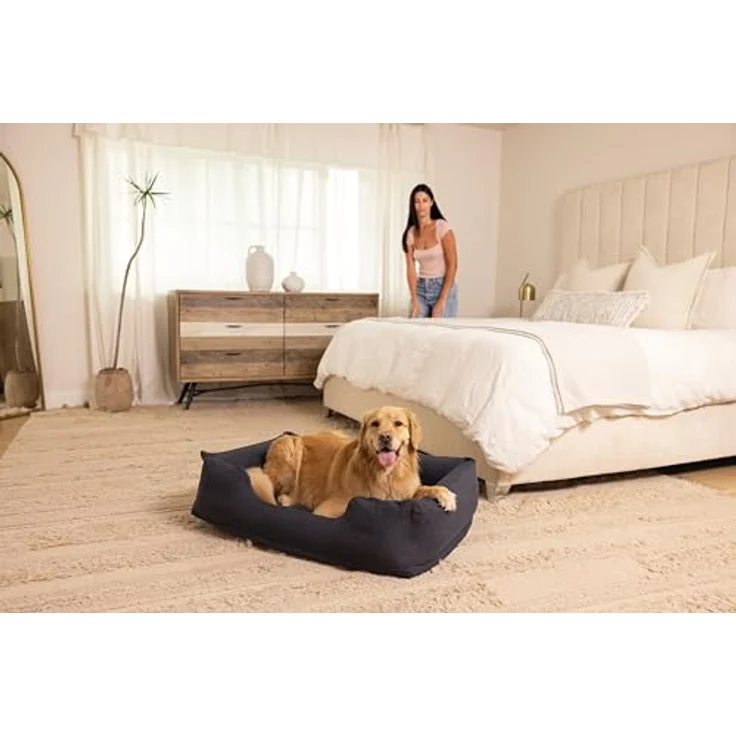 Intex Hunde-Bett 48702NP, für Hunde bis 22,7kg, 97x74x23cm, abnehmbarer waschbarer Bezug, inkl. Handpumpe – Bild 2
