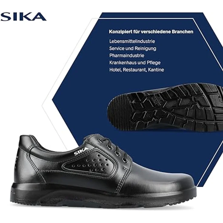 Sika Optimaxchnürschuh Berufsschuh, Sicherheitsschuh in Schwarz, Größe 44, 100% Polyester – Bild 3