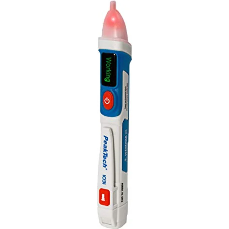 PeakTech 1031 – Kontaktloser AC Spannungsprüfer mit LED Signal Lampe & Vibration, 50 - 1000 V AC Betriebsbereich, Berührungsloser Spannungstester, Strom Prüfgerät, Stift Multimeter - 155 x 25mm, White – Bild 3