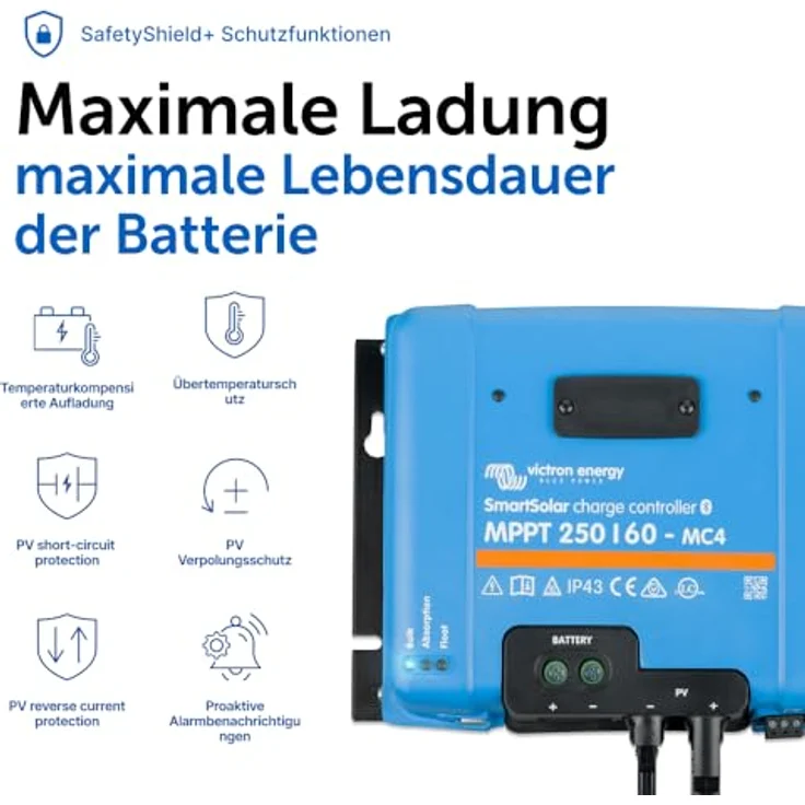 Victron Energy SmartSolar MPPT 250/60, Solar-Laderegler mit Bluetooth und ultraschnellem Maximum Power Point Tracking – Bild 7