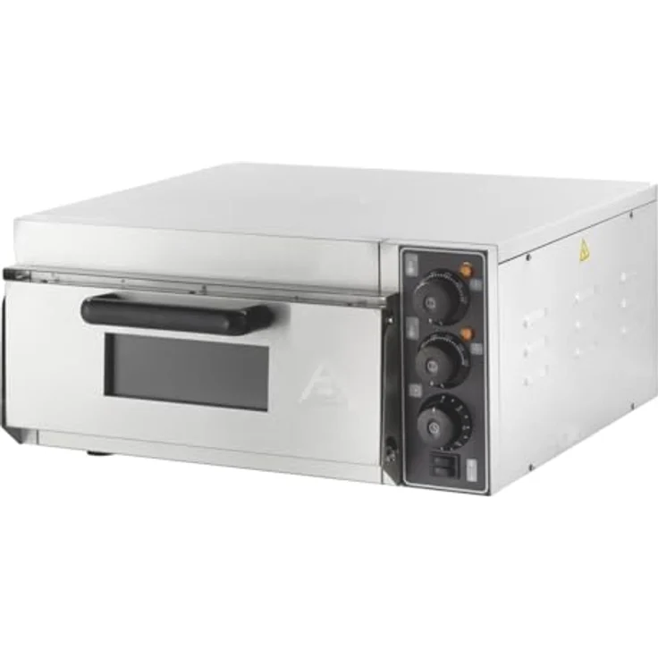 GastroHero Pizzaofen Elektro, Keramikboden, Pizza Maker für 1 Pizza Ø 35 cm, Edelstahl, bis 350° C, mit Innenbeleuchtung und Alarm – Bild 1