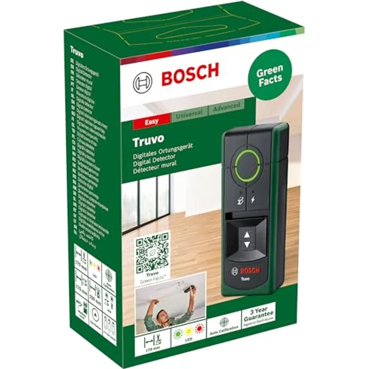 Bosch Home & Garden Leitungsortungsgerät Digitales Ortungsgerät Truvo, Stromkabel und Metallobjekte bis 70 mm orten, LED-Ampelanzeige, nachhaltig konstruiert - Preisvergleich – Bild 2