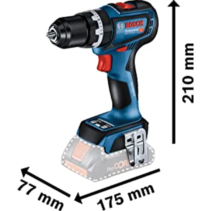 Bosch Professional 18V System Akku-Schlagbohrmaschine GSB 18V-90 C (inkl. 2 x ProCORE-Akkus 4,0 Ah, Ladegerät GAL 18V-40, in L-BOXX), Blue, 06019K6104 – Bild 3