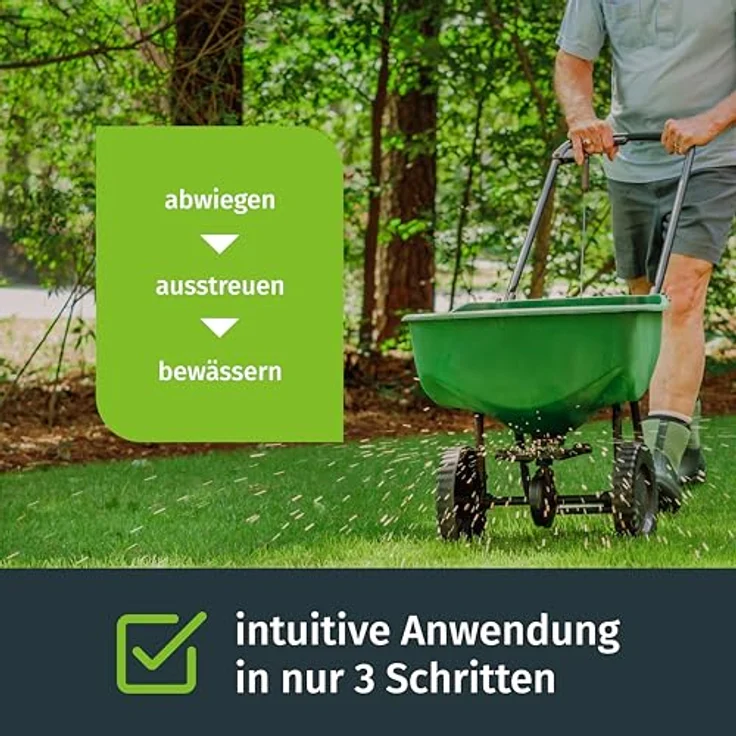 TURBOGRUEN Turbogrün Rasendünger Sommer 2,5kg, NPK 11/3/15, staubarmes Granulat, ideal für Streuwagen, fördert gesundes Wachstum und verdrängt Moos – Bild 4