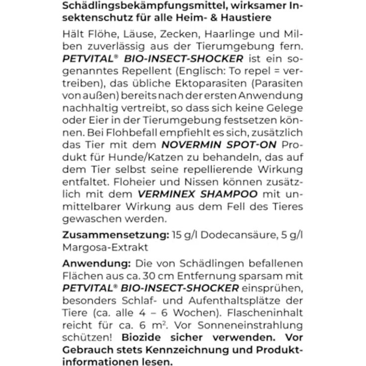 PETVITAL Bio-Insect-Shocker (Nachfüllflasche) 1000ml – Bild 4