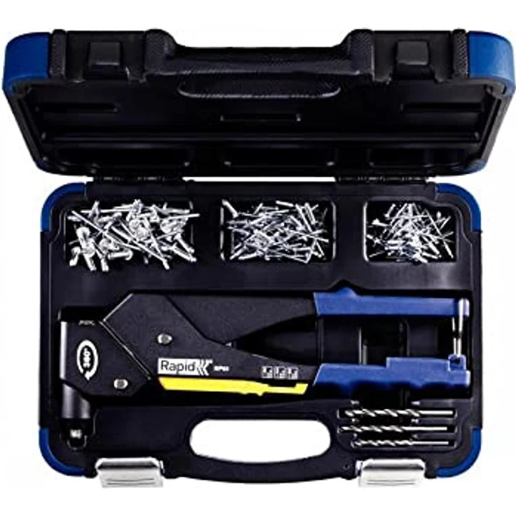 Rapid Blindnietzange RP60 Multi Kit, Aluminium-Druckguss, universelles Mundstück, inkl. 3 Bohrer und 150 Blindnieten – Bild 5