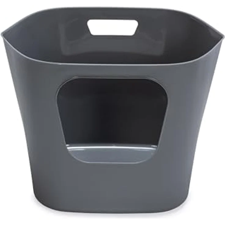 Karlie Katzentoilette Lotus Eco, offene Katzentoilette mit praktischem Ausgießer, 85% recyceltes Material, grau, L: 54,4 cm, B: 43,9 cm, H: 40,5 cm – Bild 2