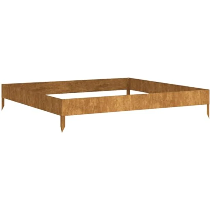 vidaXL Hochbeet Hochbeet 100x100x18,5 cm Cortenstahl Rostig - Langlebig, ausreichend Platz, dekorativ – Bild 2