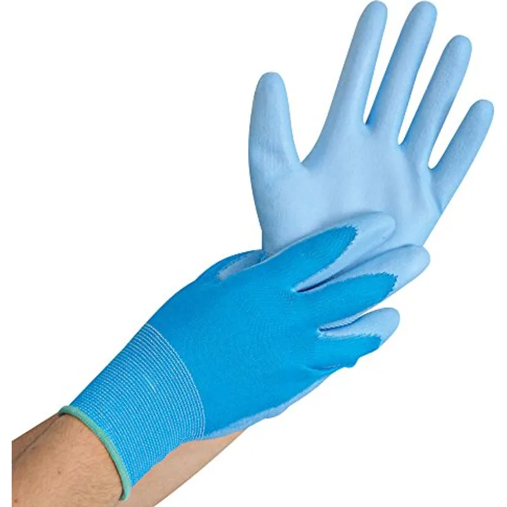 Arbeitshandschuhe "Ultra Flex Hand" mit blauer PU-Beschichtung 08 / M