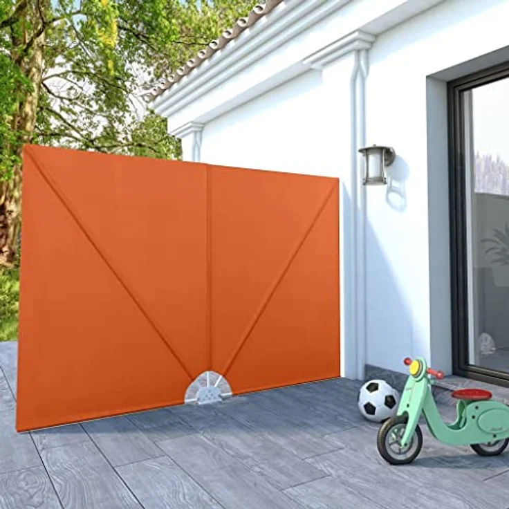vidaXL Faltbarer Terrassen-Seitenfächer, Terracotta-Rot, 240 x 160 cm, UV-beständig und wasserabweisend – Bild 2