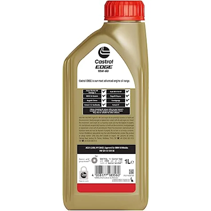 Castrol Motoröl EDGE 10W-60 Supercar, Hochleistungs-Motoröl auf Basis Synthesetechnologie, 1L – Bild 4