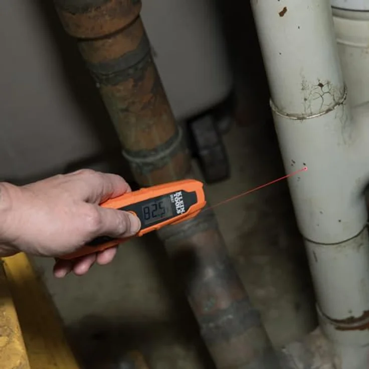 Klein Tools IR07 Digitales Thermometer, digital, Infrarot-Infrarot-Messgerät und Sonde, Taschenformat – Bild 7