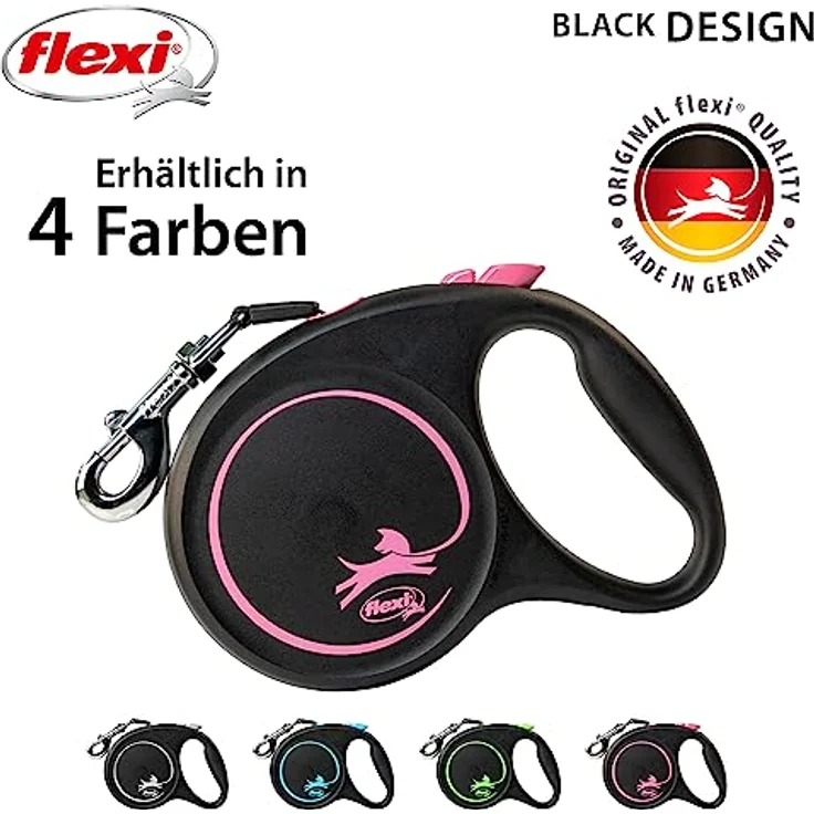 flexi Rollleine Design - Schwarz/Rosa - L, Multi, small, 4000498034118 – Bild 4