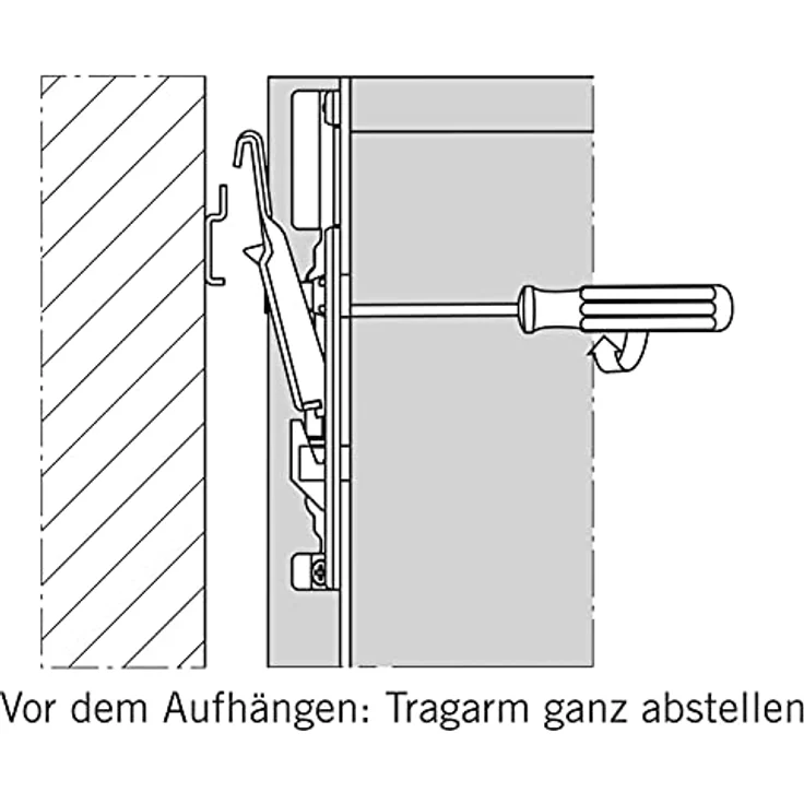 SO-TECH® TH6402 Montagezubehör, verdeckte Schrankaufhänger verstellbar aus verzinktem Stahl, Tragkraft 178 kg/Paar mit teilbarer Aufhängeschiene, 1 Set – Bild 6