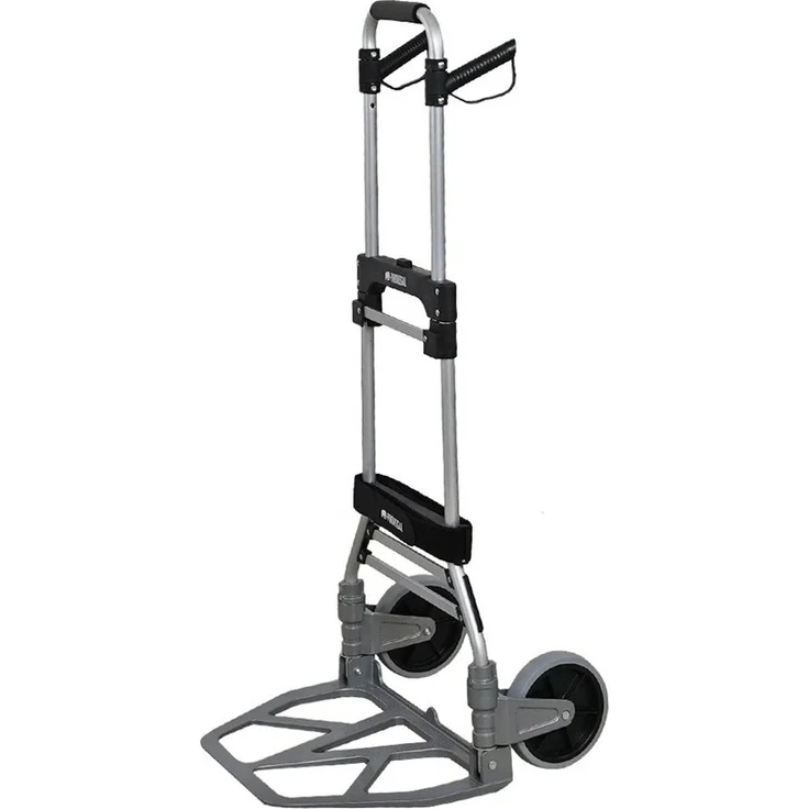 PROREGAL® Profi-Sackkarre ELEPHANT Traglast 250kg Alurahmen ergonomische Griffe Gummiräder, klappbare Schaufel 48x34cm, TPR-Gummiräder, Schwerlastgurt, Klettverschluss – Bild 1
