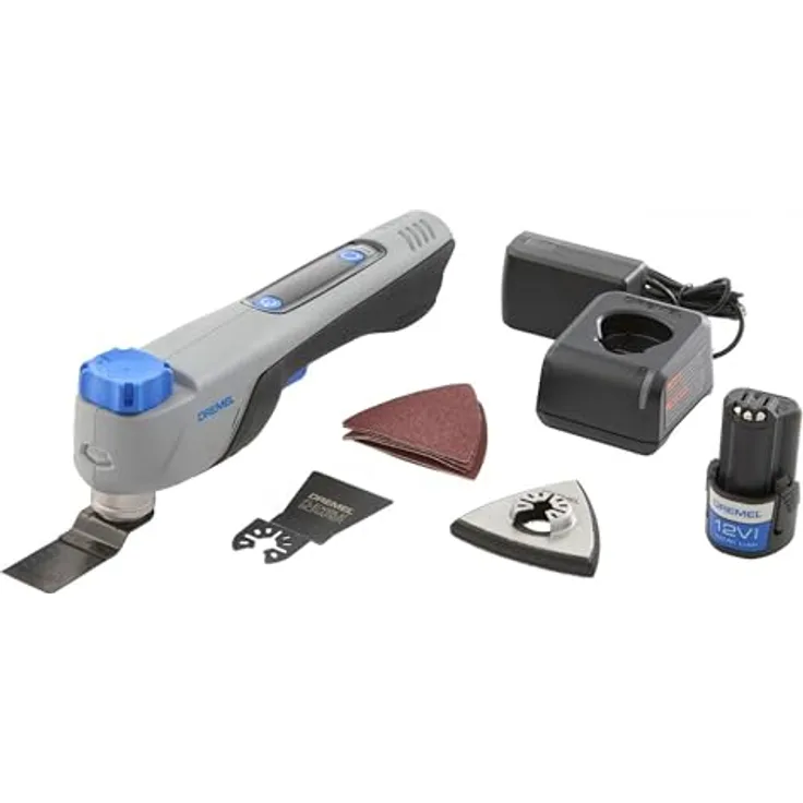 Dremel MM12V-S1 F013CM12JA, Akku-Multifunktionswerkzeug mit bürstenlosem Motor, ideal zum Schneiden, Schleifen und Schaben