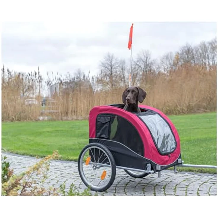 Trixie Fahrrad-Anhänger schwarz-rot L: 75 × 86 × 80 (145) cm – Bild 3