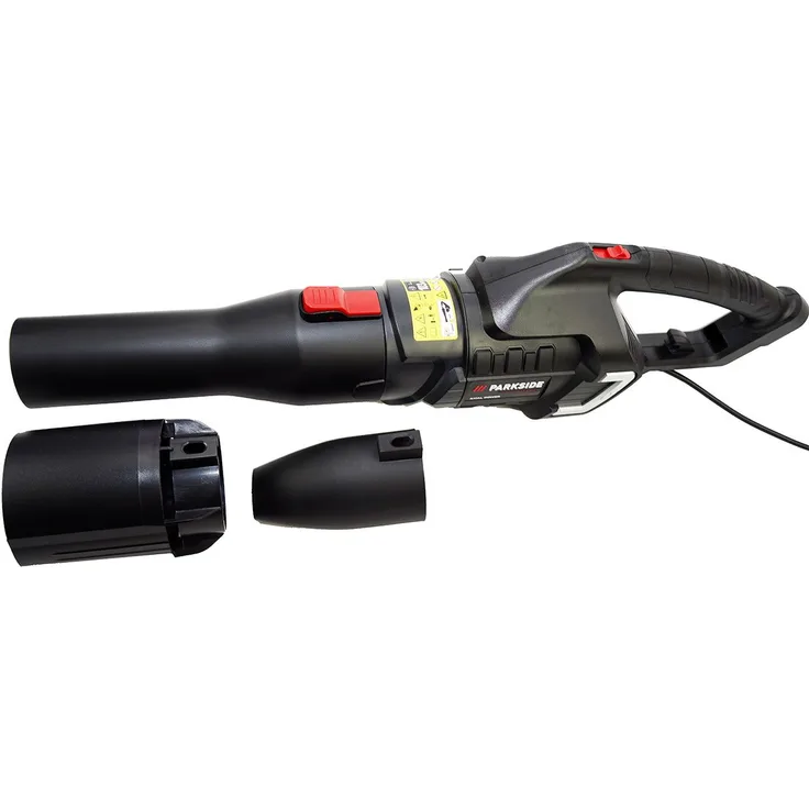 PARKSIDE PERFORMANCE® Elektro-Laubbläser Elektro-Axial-Laubbläser »PPELB 1650 A1«, inkl. Rund- und Flachdüse, 1650 W, 2 Geschwindigkeiten, blau