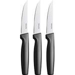 Fiskars Steakmesser-Set, 3-teilig, Functional Form, Edelstahl/Kunststoff, Schwarz, 1057564