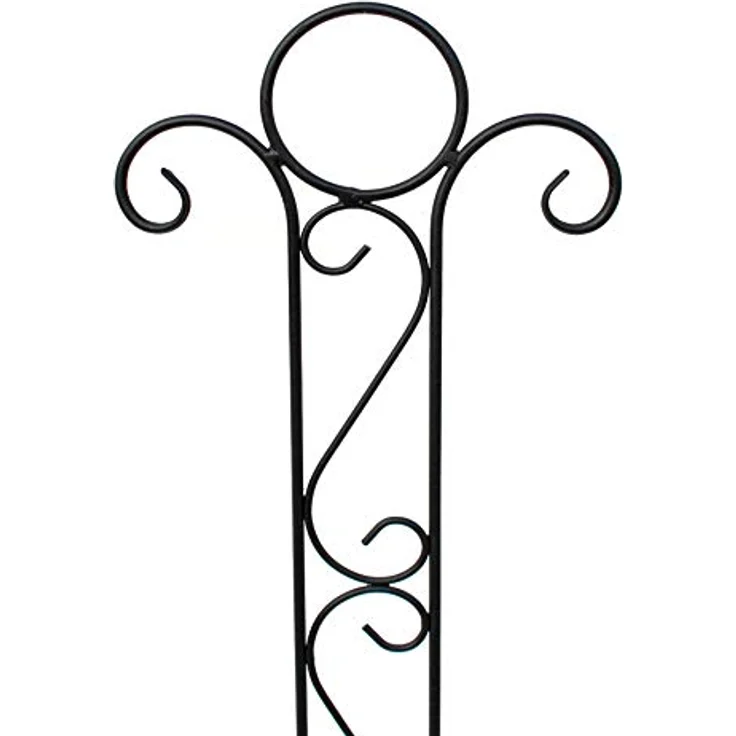 DanDiBo Rankhilfe Metall Classic Rankgitter 135 cm Kletterhilfe Bodenstecker Schwarz, Schmiedeeisen Gartenstecker Eisengitter Rankgerüst – Bild 5