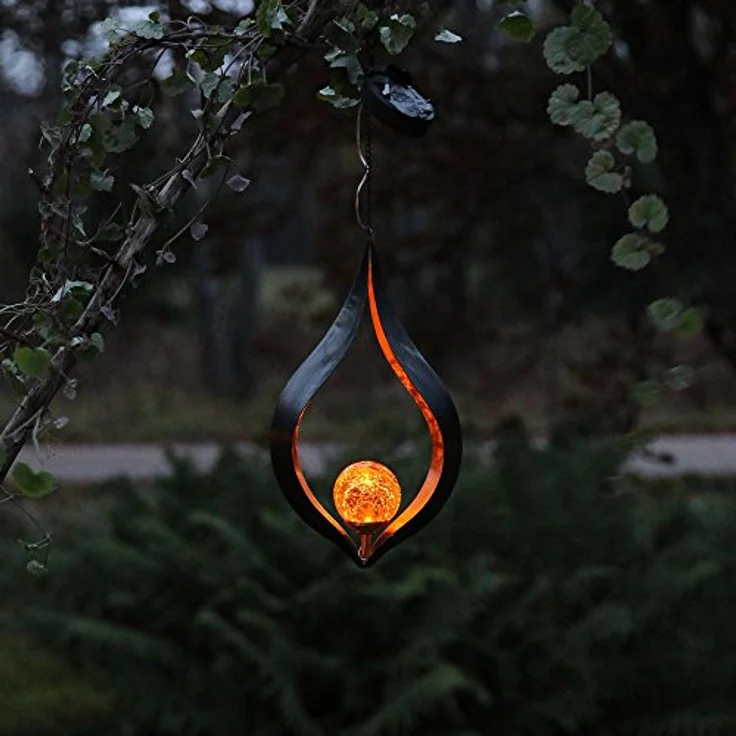 Star 480-67, Windspiel, Metall, Schwarz, 32 x 18 x 7 cm, Solarbetrieben – Bild 2