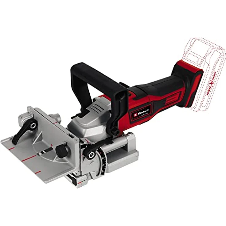Einhell Akku-Flachdübelfräse TE-BJ 18 Li-Solo Power X-Change (18 V, Li-Ion, stufenlose Winkel-/Höheneinstellung, 6-stufige Tiefenverstellung, ohne Akku & ohne Ladegerät) – Bild 1