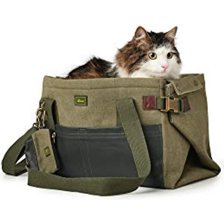HUNTER Madison 2-in-1 Tragetasche & Decke für Hunde und Katzen, praktisch für unterwegs und auf Reisen Farbe Khaki, Größe one-Size – Bild 2