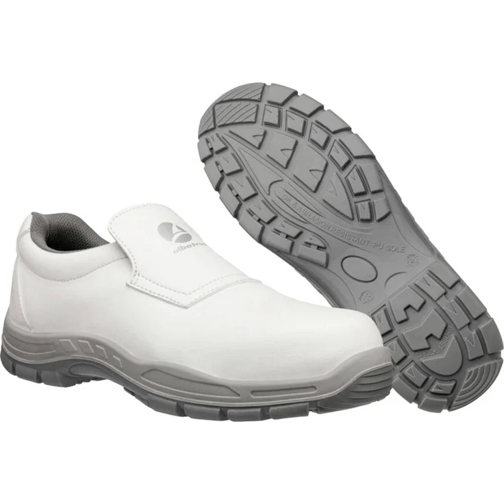 Albatros PURE WHITE LOW S2 FO CI SR Sicherheitshalbschuh, S2, Schuhgröße 47, rutschfest, atmungsaktiv, weiß