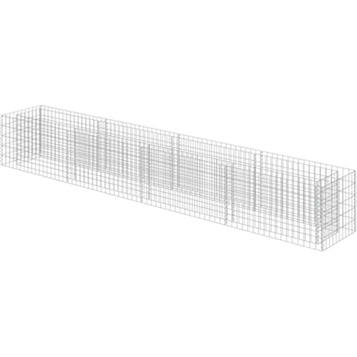 vidaXL Gabionen-Hochbeet Verzinkter Stahl 360×50×50 cm – Bild 2