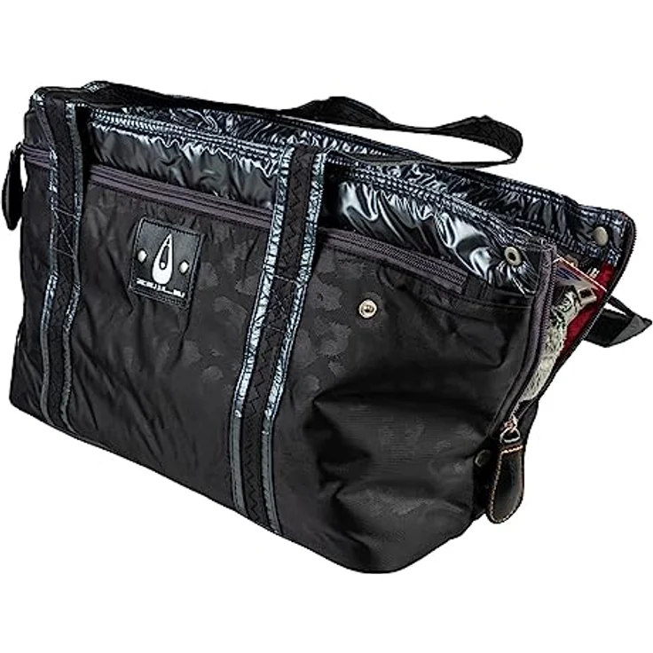 duvoplus Paris Pet Bag Sporty, Hunde-Transportbox 39 x 19 x 26 cm, max. 5 kg, Schwarz – Bild 3