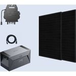 Ja Solar Anker Solaranlage Balkonkraftwerk 870W Solix Solution mit 1600Wh Speicher und schwarzen Solarmodulen