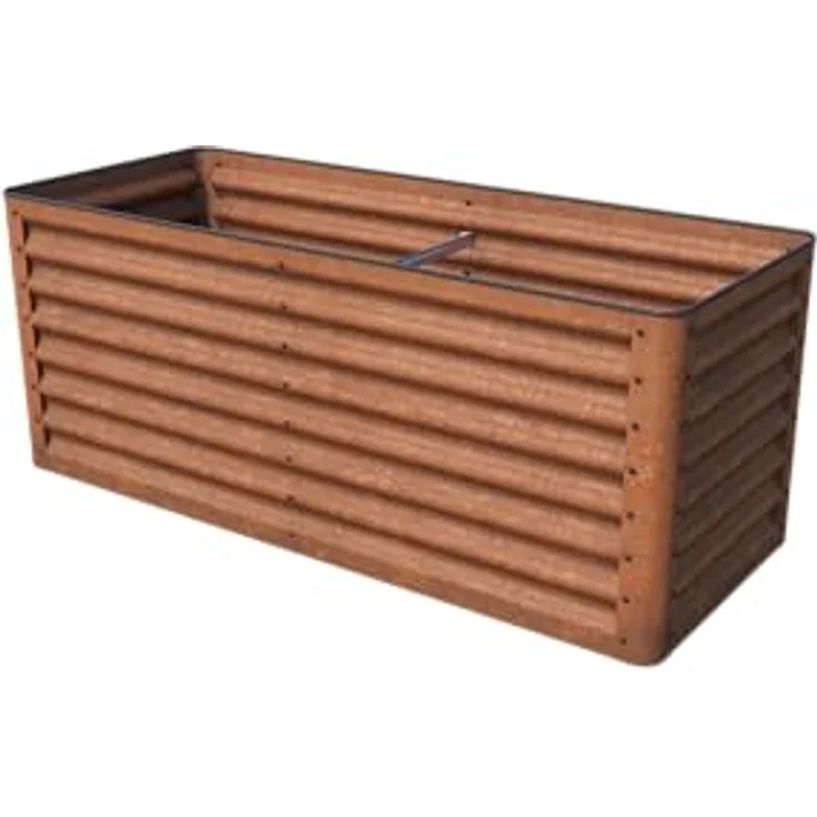 GFP Primeyard Luca Cortenstahl-Hochbeet 150x60x60 cm, stabiles Gartenbeet mit natürlicher Rostoptik, sicherem Kantenschutz und ganzjährigem Einsatz – Bild 1