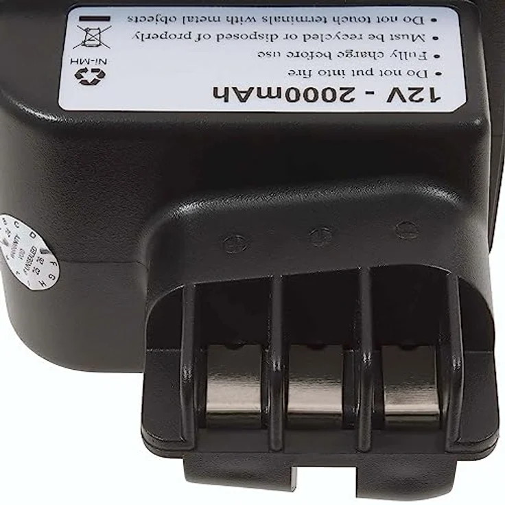 akku-net Akku für metabo Bohrschrauber BE A12 /2R+L, 12V NiMH, 2000mAh, Schwarz, hohe Leistung und Kompatibilität – Bild 3