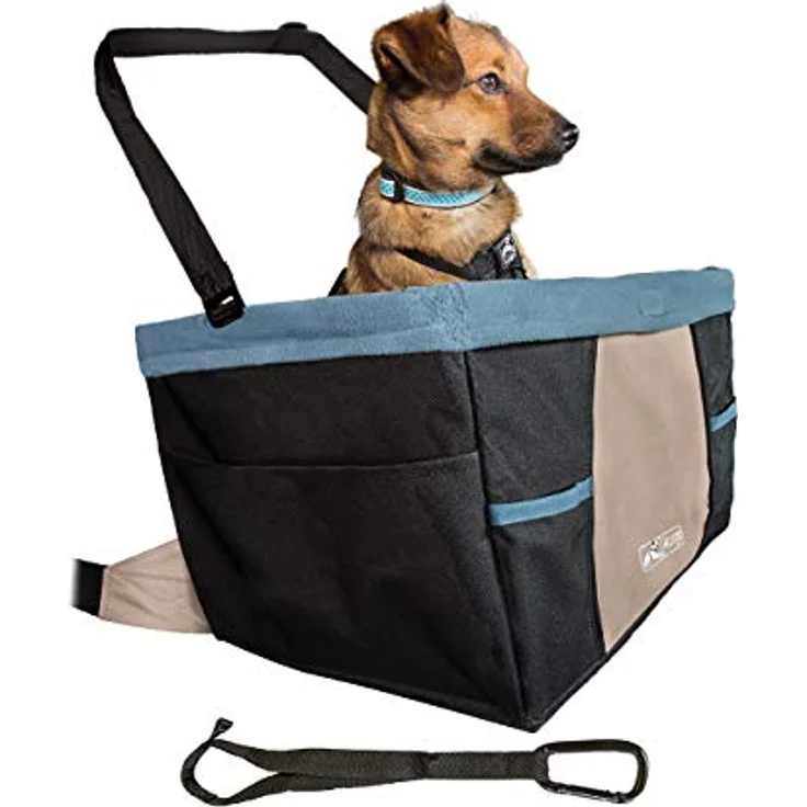 Kurgo Rover Hunde-Autositz, Inklusive Autogurt, Einfache Montage, Für Hunde bis zu 9 kg empfohlen, Schwarz/Blau – Bild 1