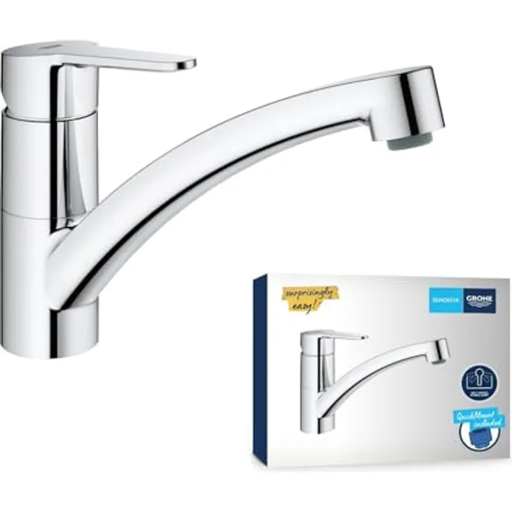 Grohe Start Eco Küchenarmatur, Einlochmontage, schwenkbarer Rohrauslauf, chrom