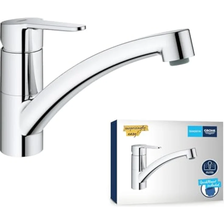 Grohe Start Eco Küchenarmatur, Einlochmontage, schwenkbarer Rohrauslauf, chrom – Bild 1