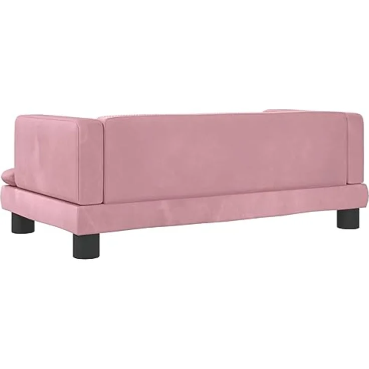 vidaXL Hundebett, Hundekissen mit weicher Polsterung, Rosa Samt, für kleine Hunde Haustiere, Haustierbett Katzenbett – Bild 5