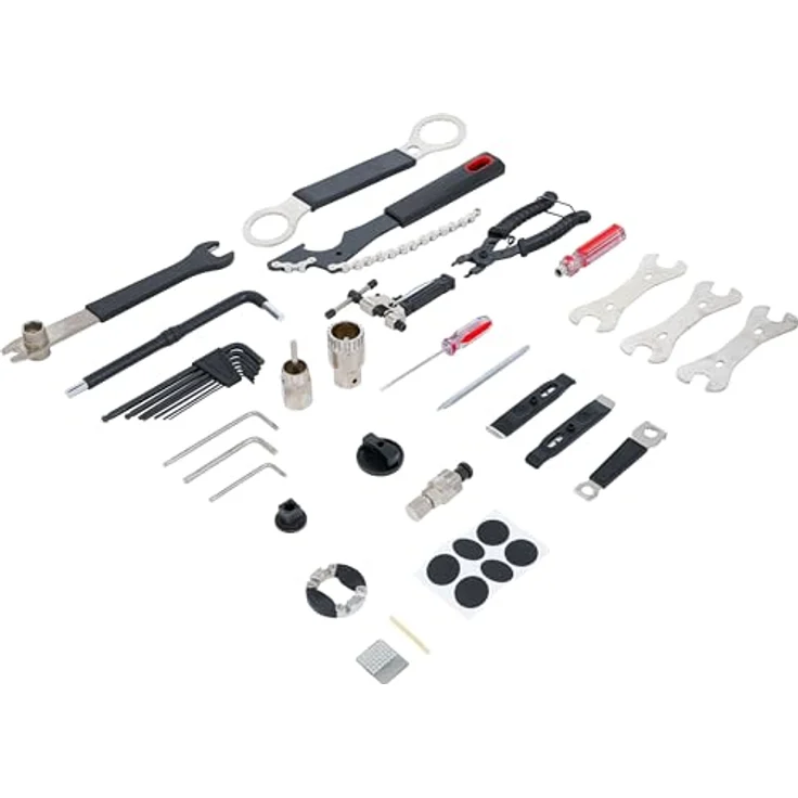 BGS TECHNIC Fahrrad-Reparaturwerkzeug-Satz 32-tlg., universeller Werkzeugkoffer für Straßen- und Sporträder, Kunststoffkoffer – Bild 2