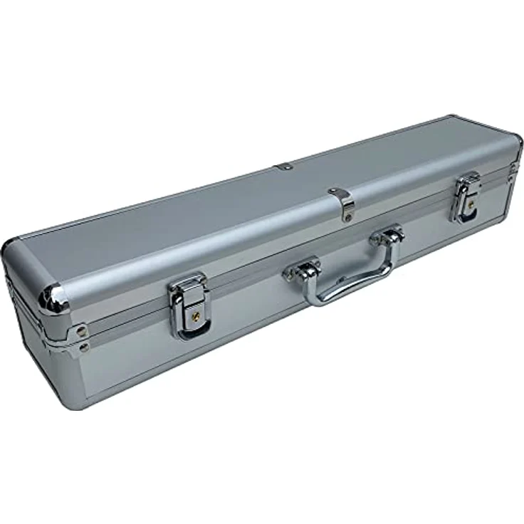 ECI Aluminium Koffer Instrumentenkoffer Flötenkoffer (LxBxH) 70 x 10 x 10 cm Messinstrumente Aufbewahrung – Bild 1