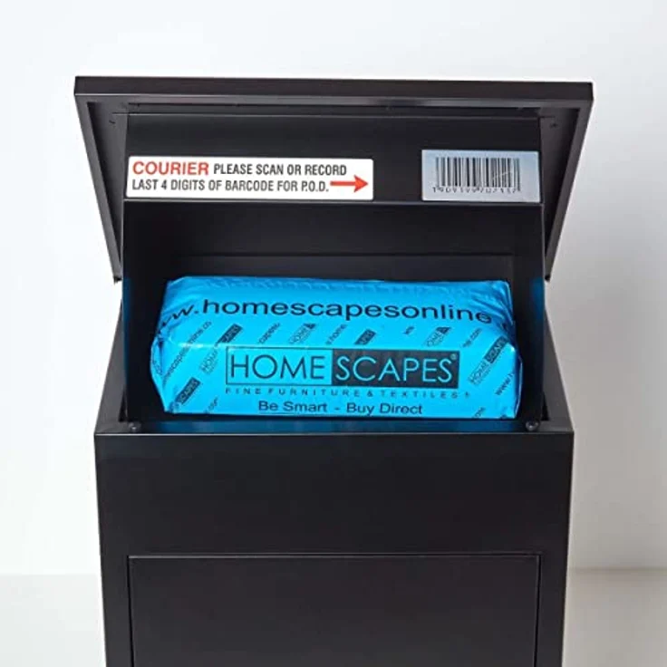Smart Parcel Box 44x35x58 schwarz, Paketbriefkasten zur Wandmontage, für Zuhause & Unternehmen, wetterfest & rostfrei – Bild 5