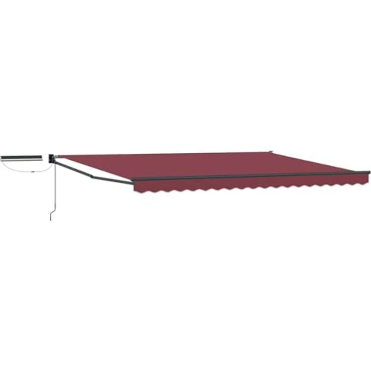 vidaXL Elektrische ausziehbare Markise, bordeauxrot, 4,5 × 3 m – Bild 1