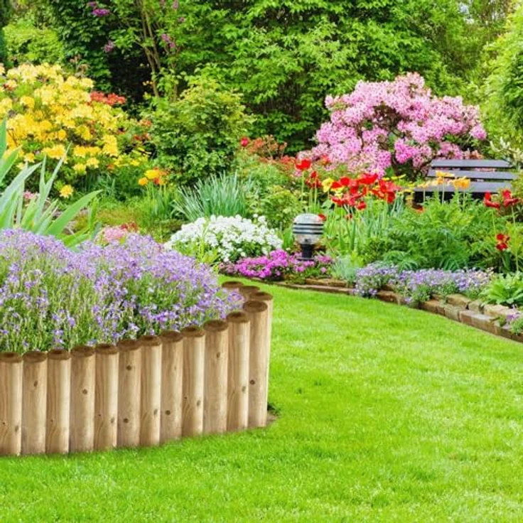 BooGardi Spitze Holzpalisaden · imprägnierte Baumpfähle · ø 6cm Länge: 40cm · Garten-Palisade zur Beetumrandung (39 Größen) – Bild 5