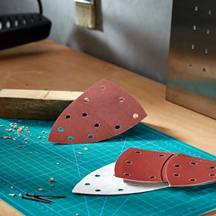 Bosch Schleifblatt (10 Stück, für Farbe, Lack, Hart--Weichholz, Spanplatten, Metall, Rost, Zubehör für Multischleifer) – Bild 5