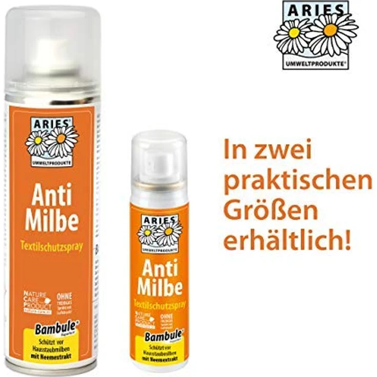 Aries - Milbenspray 200 ml Luftdruckflasche, 100% natürliche Anti-Milbenwirkung mit Neem Öl – Bild 3