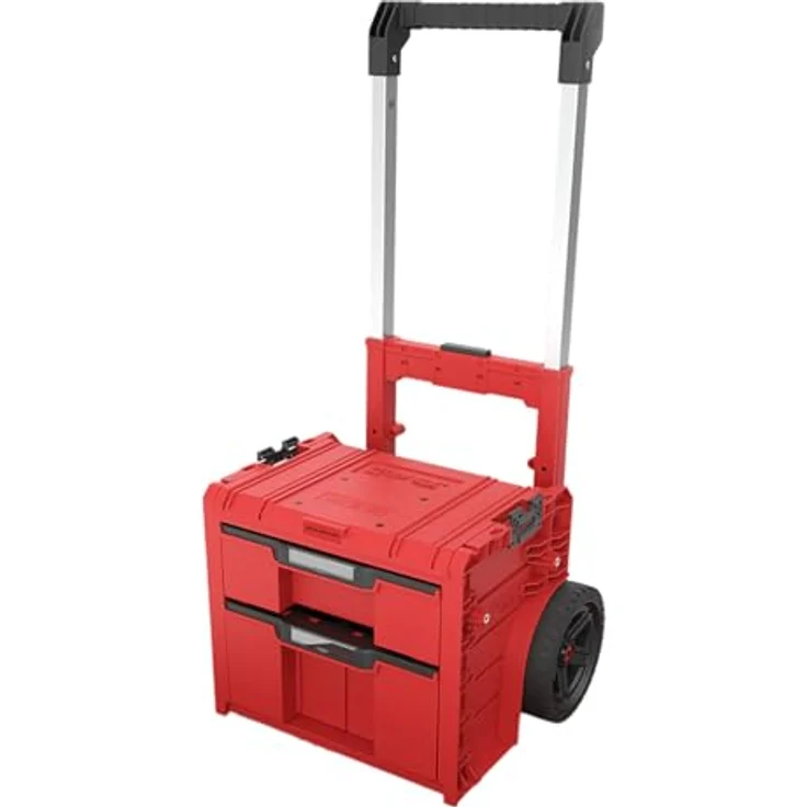 Toolbrothers RHINO L Drawer 2 Cart Plus ULTRA, mobiler Schubladenkoffer auf Rädern mit 2 Schubladen und 9 Trennwänden, 520x415x660 mm, robuster Kunststoff – Bild 2