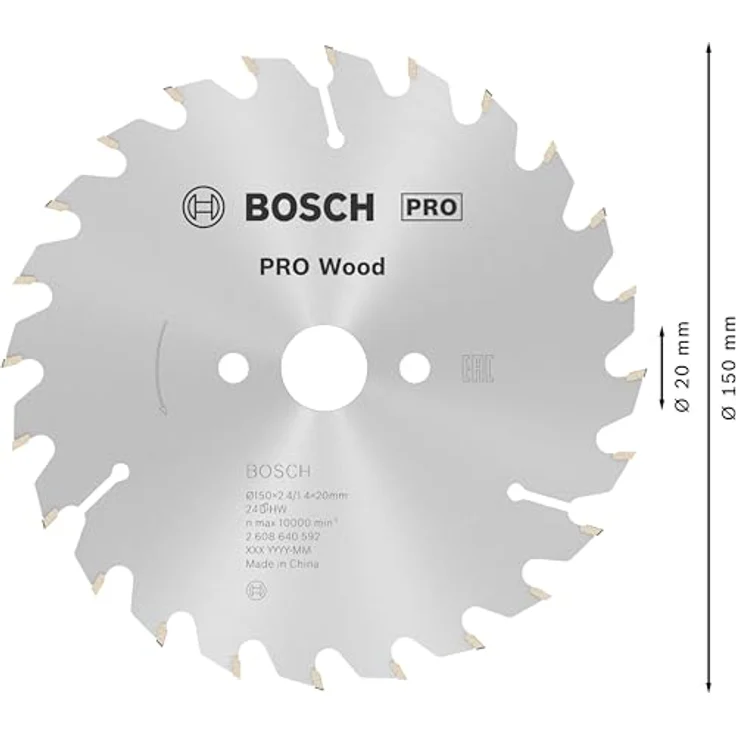 Bosch Professional Kreissägeblatt Optiline Wood (für Holz, 150 x 20 x 2,4 mm, 24 Zähne, Zubehör Kreissäge) – Bild 3